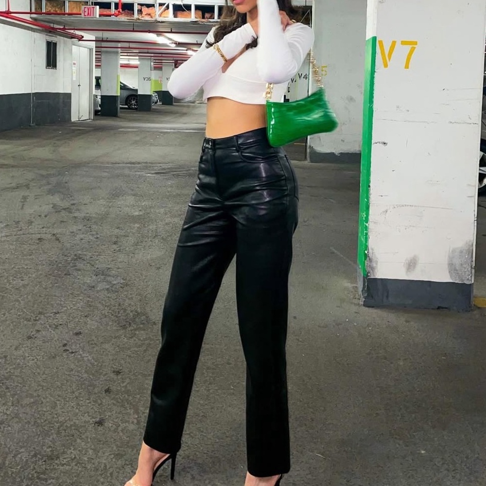 Black Leather Pants | Wilferd Aritzia